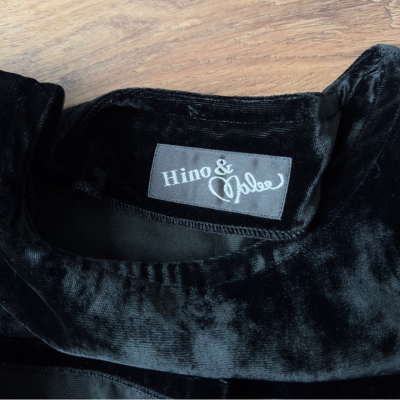 Vintage Hino & Malee 90’s Velvet Rayon Silk Draped Tunic Top Blouse Long Sleeve - Picture 12 of 13
